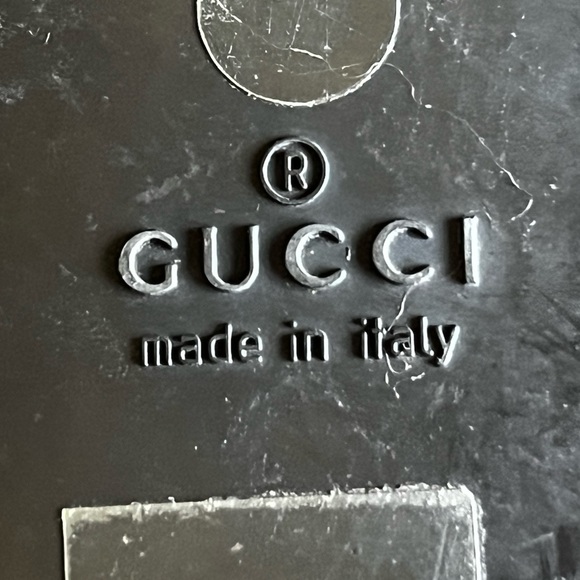 VINTAGE GUCCI *AUTHENTIC* BLACK RUBBER MAROLA BALLET FLATS - Picture 4 of 4